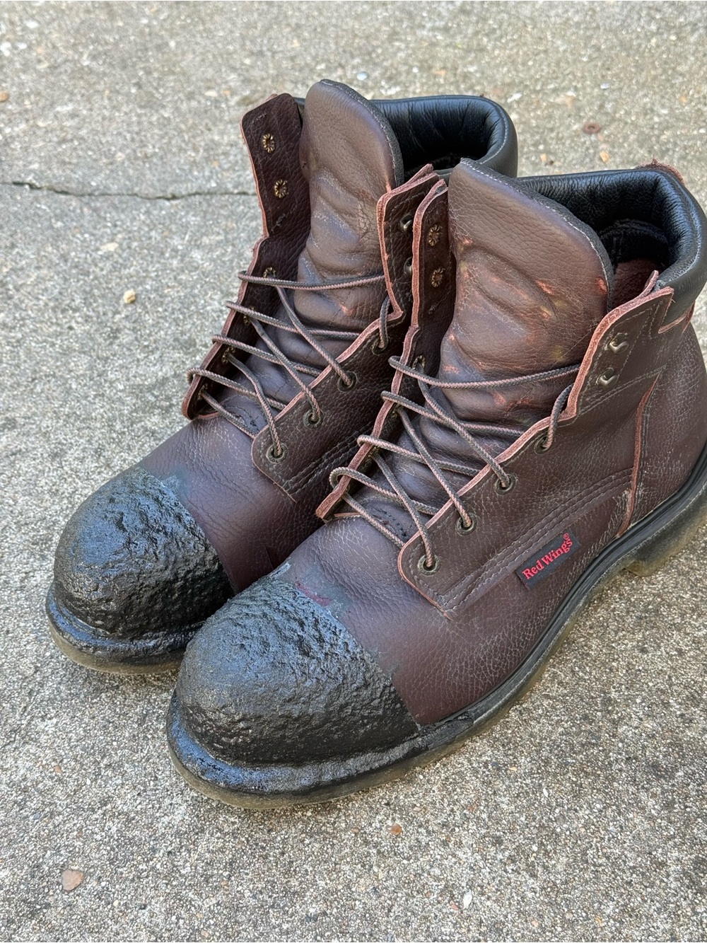 Men's Brown Leather Red Wing Work Boot